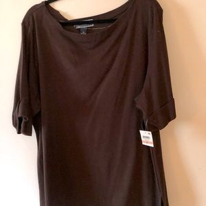 Karen Scott Brand new brown t-shirt